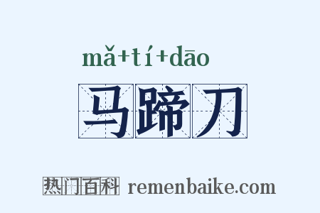 马蹄刀是什么意思的图片